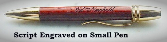 Edwardian Script on Smaller Pen