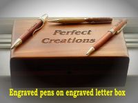 Engraved Wooden Letter Box